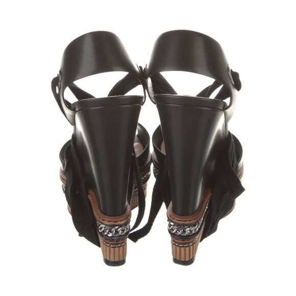 ❤️Christian Louboutin Leather Chain-Link Accents Wedges❤️ - Picture 4 of 5